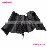 Underbust Zipper Sexy Mature Brown Steampunk Corset thumbnail-5