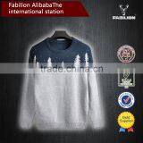 Men's round collar pure colour sweater for european style sweaters