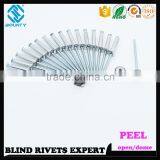 HIGH QUALITY OPEN END MANUFACTURER PROTRUDING CROWN HEAD ALUMINUM POP PEEL TYPE RIVETS thumbnail-2