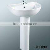DLO010 Ceramic Semicircular Pedestal Sink