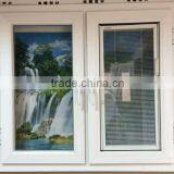 UPVC Glass Window With Blinds Inside