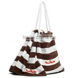 cotton velour print beach towel bag