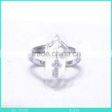 925 Sterling Silver Heart Shape Key Charming Ring Design for Girl With cz Stone thumbnail-2