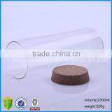 77oz/2300ml Clear Straight Sided Glass Display Jars With Cork Lid thumbnail-1