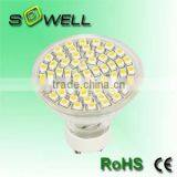 GU10 110V/230V 4.2W 3528SMD 60PCS 2700-7000K 8000Hours Glass LED Lamp thumbnail-1