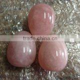 Semi precious stone Pink rose quartz eggs for women Kegel exercises use