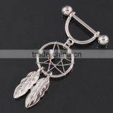 Dream Catcher Nipple Ring Barbell Bar thumbnail-2