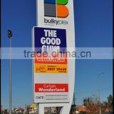 large colorful standing pylon signboard