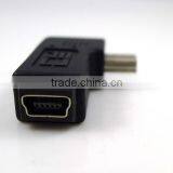 Mini USB 2.0 5P Male to Female Mini Usb M - F Extension Adapter 90 Degree Left