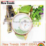 Christmas Girl Gift Beads Crystal Quartz Leather Watches 2016 New Arrival thumbnail-5