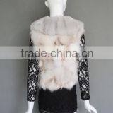 2016 Top Quality Special Style Fox Head Vest Natural White Vest With Real Blue Fox Fur and Head Pattern thumbnail-4