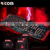 Cool Backlit LED Illuminated Ergonomic Usb Wired Gaming Keyboard--LK611--Shenzhen Ricom
