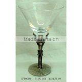 Glass With Pewter Wizards/fairy Decoration