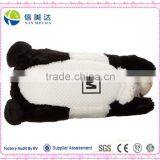 Children Kid Panda Bear Animal Paw Plush Toy Fuzzy Slippers - Black & White thumbnail-2