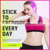 Quick Dry Cross Back Women Sport Gym Yoga Bra Top thumbnail-6