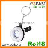 Cheap Hand Crank Plastic Flashlight Keychain thumbnail-2