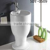 New Design Big Size Bathroom Pedestal Basin Ceramic Stand Column Basin thumbnail-1