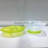 New PP Plastic Baby Transparent Decorative Pattern Suction Bowl With Spoon thumbnail-3