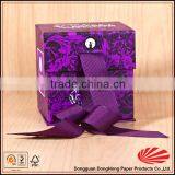 Decorative Touch Paper Box With Silk