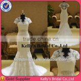 2014 New Design Short Sleeves Mermaid Wedding Dresses thumbnail-1