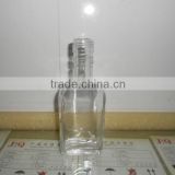 170ml clear flat glass vodka bottle