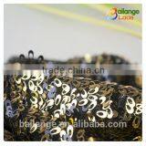 High Fashion Gold Black Colour 2016 Guangzhou Wholesales Spangle Fabric thumbnail-2