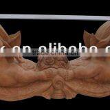 Natural Marble Top Dining Table With Glass Top