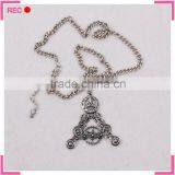 Eiffel Tower Necklace With Gear Decoration, Stainless Steel Chain Necklace thumbnail-1