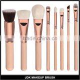 8 Pcs Rose Gold Foundation Brush Set Professional Beauty Tool Set Wooden Handle Soft Synthetic Hair Makeup Brush thumbnail-1