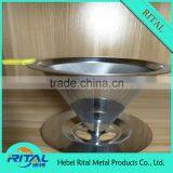 Manufacturer Reusable Cone Stainless Steel Coffee Filter Dripper thumbnail-2