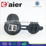 White 5V 3A USB Charger Socket, Double Port USB Socket*