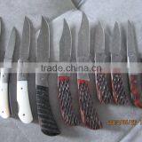 A SCENIC RAM HORN HANDLE, HANDMADE DAMASCUS STEEL LINER LOCK FOLDING KNIFE thumbnail-5