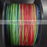 High quality !! pe multi color fishing line, 0.12mm, 0.18mm, 0.25mm, 0.26mm