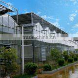 Hot-Dip Galvanized Steel Pipe High Glass Greenhouse For Hydroponic Planting thumbnail-2