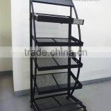 Discount Black Floor-standing Costomed Bread Display Rack With 5 Tier thumbnail-1