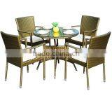 Gold Garden Rattan Big Leisure Table, Plastic Garden Table thumbnail-2