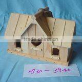New Unfinished Wooden Bird House thumbnail-1
