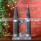 Resin Gold and Silver Souvenir Petronas Twin Towers thumbnail-3