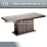 Modern Marble Travertine Top Hardware Base Coffee Table thumbnail-3