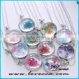 Real Flower Necklace Botanical Necklace Resin Flower Necklace Dry Flowers Jewelry thumbnail-5