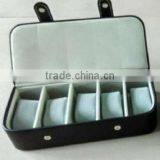 Elegant 5 Piece Leather Watch Box Display Case And Storage Organizer Jewelry Box With Pillow thumbnail-1