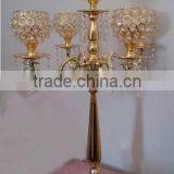 Gold Plated Crystal Ball Hanging Shiny Candelabra thumbnail-1