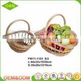 Handmade Small Cheap Bread Food Willow Woven Hanging Wicker Fruit Basket With Handle thumbnail-4