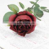 SJ442BZY Red Artificial Single Rose Flower,fake Fabric Flowers for Sale thumbnail-5
