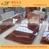 Simple Design Unique India Red Granite Headstone thumbnail-6