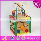 Best Educational Bead Maze Toys Mini Wooden Kids Activity Cube W11B142 thumbnail-4