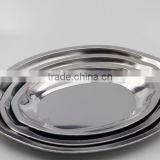 Custom made deep stainless steel dinner plate & dishes with thick wall