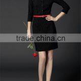 2015 Autumn Women Bodycon Carrer Dress Fashion OL Dress Long Sleeve Pencil Dress thumbnail-4