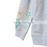 Grey Graphic Flowers Betty Sweatshirt Kid Clothing Wholesle Childern Wear HSs5141 thumbnail-5