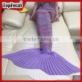 New Arrival Amazon Fleece Soft Adult Flannel Blanket Mermaid Tail Blanket Wholesale thumbnail-3